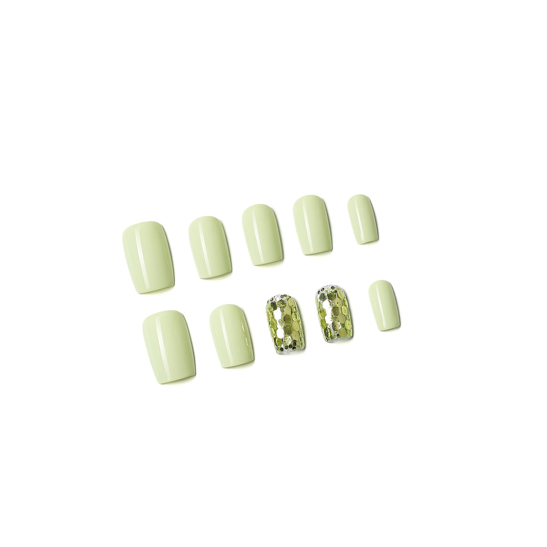 Glitter Lluvia - Verde aguacate