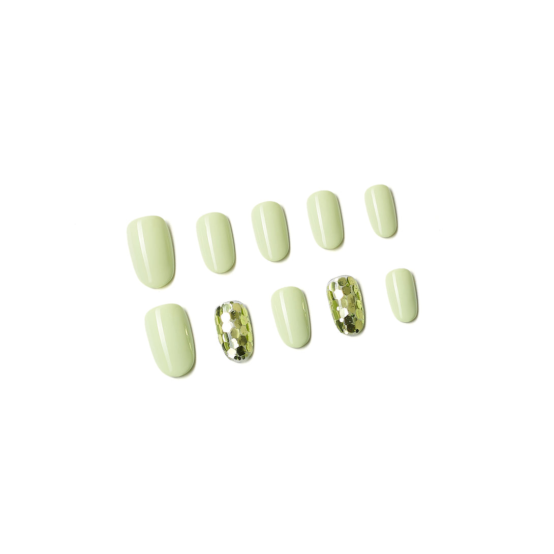 Glitter Lluvia - Verde aguacate