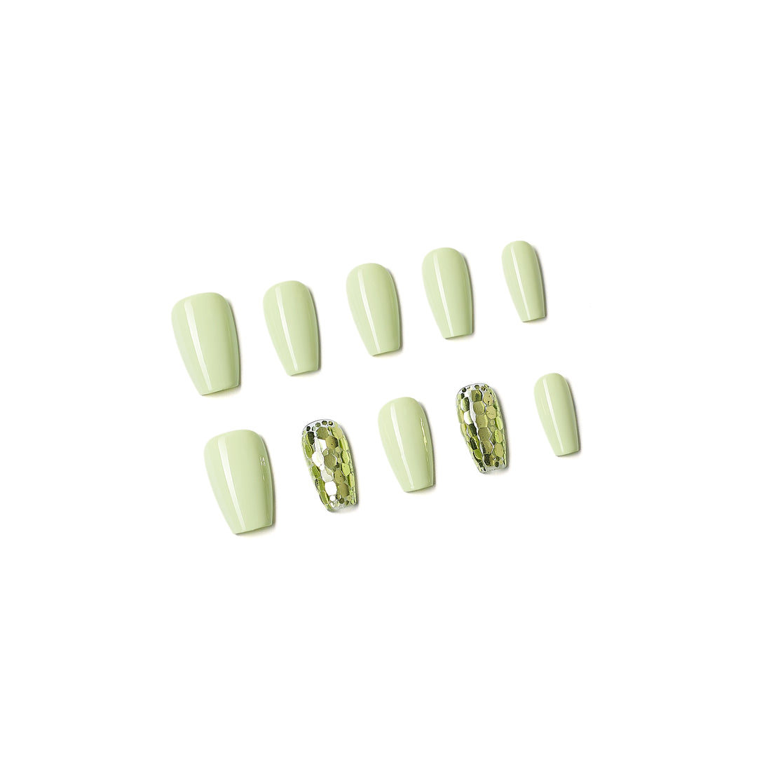 Glitter Lluvia - Verde aguacate