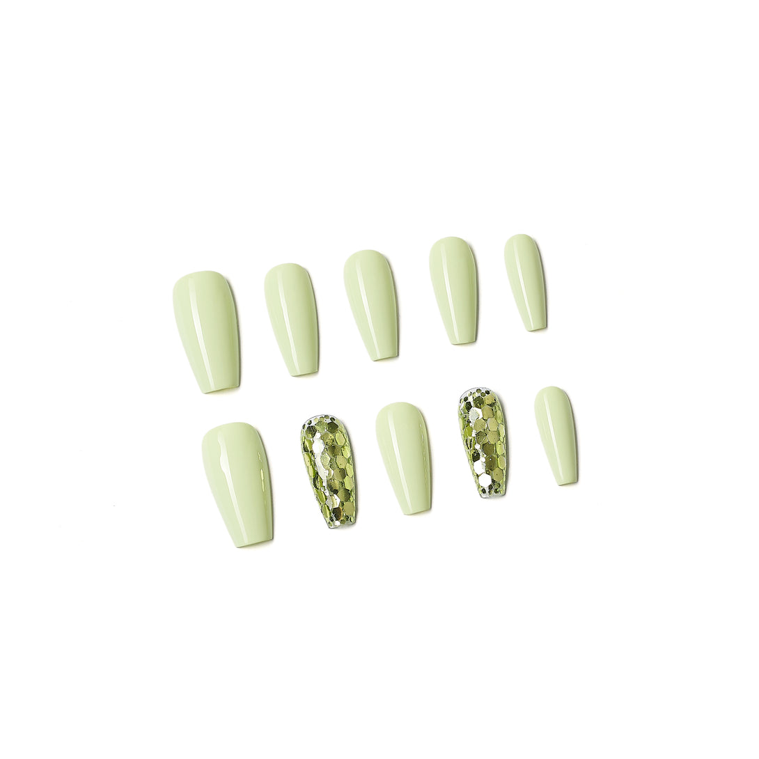 Glitter Lluvia - Verde aguacate